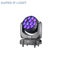 Projecteur LED Wash à tête mobile 12x40W RGBW 4-en-1 avec zoom DMX512 pour DJ, bars, discothèques et spectacles