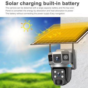 Caméra solaire V380 à double objectif 6,0 MP, interphone vocal bidirectionnel, <span class=keywords><strong>carte</strong></span> SIM 4G et stockage sur <span class=keywords><strong>carte</strong></span> TF - Product Image 5