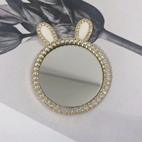Strass Telefon Griff Telefon Spiegel Mobiles Zubehör Diamant Luxus Haltet asche Runder Spiegel Luxuriöser Spiegel