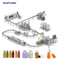 Fabrieks prijs elektrische glazen fles pot automatische dranken fruit sap bottel- en verpakkingslijn machine 200ml hoge motorversnelling