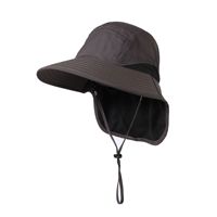 Chapeau de soleil à large bord avec protection du cou, chapeau bob respirant pour activités de plein air, pêche, randonnée, jardinage, pour femmes et hommes