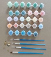 Kit de peinture par numéros Bonhomme de neige de Noël avec cadre en bois et pinceaux - Kit cadeau DIY sur toile de coton moderne