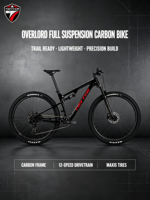VTT tout suspendu TWITTER OVERLORD en carbone, 12 vitesses SRAM SX, axe Boost, VTT de descente