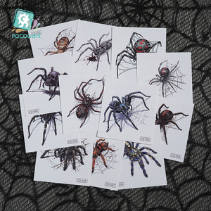 <span class=keywords><strong>Tatuajes</strong></span> temporales de arañas de Halloween, pegatinas realistas de arañas negras, arte corporal, tatuaje 3D falso a prueba de agua <span class=keywords><strong>para</strong></span> <span class=keywords><strong>hombres</strong></span> y mujeres - Product Image 3