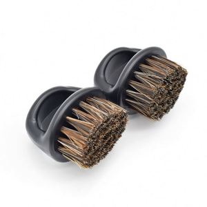 Cepillo de limpieza de cuello de plástico personalizable para barbería, cepillo para barba con anillo - Product Image 1