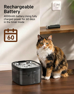 New Plastic Charge Dog Cat <b>Water</b> <b>Dispenser</b> Circulating Filter Flowing Intelligent Pet <b>Automatic</b> <b>Water</b> Feeder Bowl Cross-border - Product Image 6
