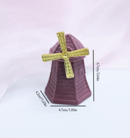Nouvelle boîte à bijoux en velours en forme de moulin à vent YUANQI avec rabat gaufré mignon pour les cadeaux d'anniversaire