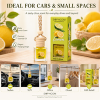 Diffuseur de parfum pour voiture 8ml, flacon suspendu en verre avec bouchon en bois, quatre couleurs, huile essentielle liquide, désodorisant pour rétroviseur
