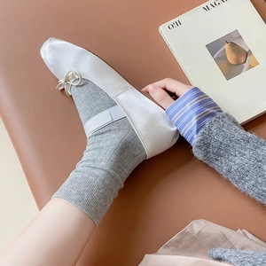 Women's Mid-Calf <b>Socks</b> Cotton Antibacterial Solid Color 3283093 Regular Casual <b>Socks</b> For Autumn <b>Winter</b> - Product Image 4