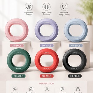 Anello in Silicone per Allenamento della Forza di Presa, per Fitness Femminile, Riduzione dello Stress, Allenamento della Forza delle <span class=keywords><strong>Mani</strong></span> per Bambini e delle Braccia - Product Image 4