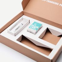 Boîte d'expédition personnalisée en carton ondulé recyclé et écologique pour kit de coupe menstruelle, emballage de crème pour le visage, boîte d'expédition pour l'hygiène féminine