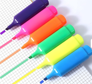 Marcadores Lorenz <span class=keywords><strong>Bell</strong></span> de Gran Capacidad, Punta Oblicua, 6 Colores, Punta Gruesa, No Borrables, de un Solo Lado, para Estudiantes - Product Image 3