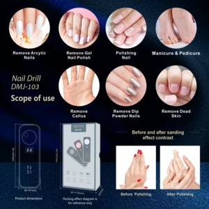 Máquina de Taladro de Uñas Portátil Recargable DMJ-103 de 35000 rpm para Manicura y Pedicura - Product Image 5