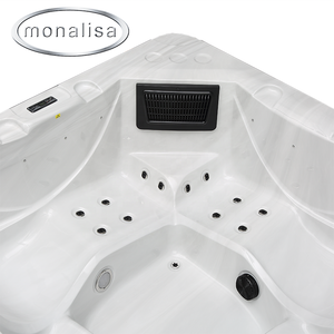 Bain à remous extérieur pour 5 personnes, expérience <span class=keywords><strong>spa</strong></span> apaisante avec système <span class=keywords><strong>d</strong></span>'assainissement à l'eau salée, réduisant l'utilisation et l'<span class=keywords><strong>entretien</strong></span> de produits chimiques. - Product Image 3