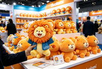 Peluche Lion Doux et Moelleux, Poupée Animale en Peluche pour Cadeau Promotionnel, Peluche Personnalisée