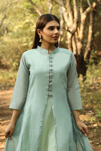 Elegante vestido de traje Chanderi para ocasiones festivas, vestido Chanderi - Product Image 3