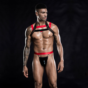 Precio de fábrica ajustable <span class=keywords><strong>hombre</strong></span> erótico chaleco Sexy <span class=keywords><strong>hombre</strong></span> cuerpo arnés club nocturno Sexy Bondage <span class=keywords><strong>ropa</strong></span> - Product Image 5