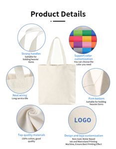 Sacs fourre-tout en toile de coton blancs de qualité supérieure, promotionnels, pour sublimation, avec logo personnalisé imprimé pour femmes, vente en gros à prix réduit - Product Image 4