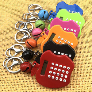 Miniature Apple Cartoon Calculator 8 Digit Student Keychain Portable Toy Red ABS Material - Product Image 1