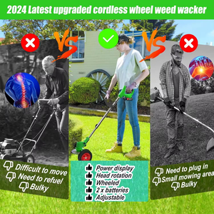 Nouveau modèle 2026 Tondeuse autoportée verticale – Équipement <span class=keywords><strong>de</strong></span> <span class=keywords><strong>jardinage</strong></span> électrique sans fil intelligent et sûr avec poignée télescopique - Product Image 3