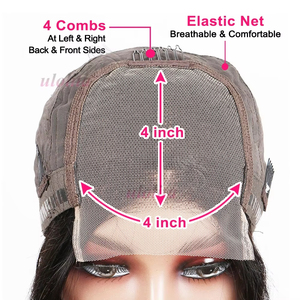 # Perruque en <span class=keywords><strong>cheveux</strong></span> humains 4x4 HD Lace Closure, 4 couleurs chocolat brun, sans colle, bouclée, lâche, ondulée, 100% <span class=keywords><strong>cheveux</strong></span> vietnamiens - Product Image 6