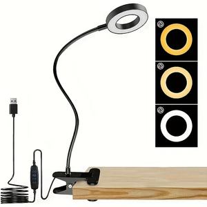 Port de charge USB lampe de table conception simple 3 Modes d'éclairage lampe de bureau d'étude à intensité variable pour la lecture lampe de photographie de travail - Product Image 2