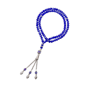 Cuentas de oración islámicas formales de cristal artificial de 8 mm, color blanco/café, aptas para todas las estaciones, grabadas con láser. - Product Image 1
