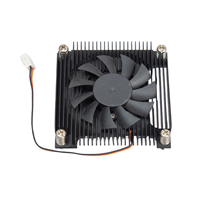 Refroidisseur de processeur en aluminium à profil bas avec ventilateur PWM, dissipateur thermique compact pour la gestion thermique des cartes mères industrielles 1U de serveurs IPC