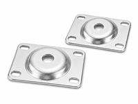 Plaque de montage pour roulettes en acier inoxydable robuste, adaptateur de base pour chariot industriel, meubles et équipements