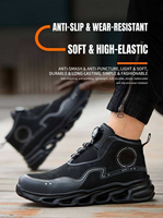Bottes de travail pour hommes de haute qualité, anti-écrasement, résistantes aux perforations, embout en plastique, toutes saisons, antistatiques, impression offset sur le dessus