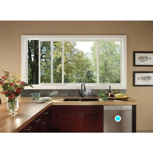 Fenêtre coulissante horizontale série <span class=keywords><strong>80</strong></span> en PVC vinyle avec moustiquaire en acier inoxydable, double vitrage trempé, revêtement Low-E, blanc, garantie 2 ans - Product Image 6
