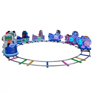 Tren eléctrico pequeño para niños, atracción de parque de diversiones, mini tren de rieles para área de juegos infantil al aire libre, control remoto - Product Image 1
