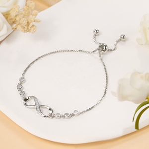 Wholesale the Latest Fashion 8-shaped Shining Adjustable <b>Bracelet</b> for Women Hot-Selling Jewelry for Gift Party Wedding - Product Image 3