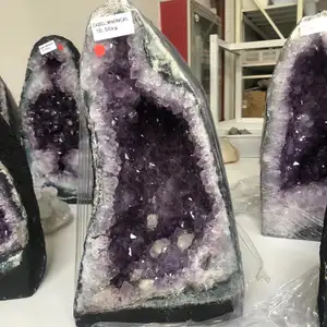 Geode amatista Natural brasileña para Feng Shui, grandes artículos, venta al por mayor