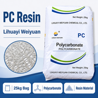 Granul PC Tahan Api Resin Polikarbonat Transparan untuk Komponen Listrik dan Wadah Bening
