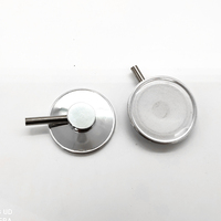 Accessoires pour stéthoscope, tête d'écoute manuelle double face avec construction en acier inoxydable/alliage d'aluminium