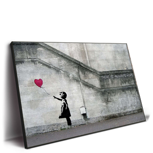 Dipinti murali moderni grande tela art decor personalizzato <span class=keywords><strong>Banksy</strong></span> Graffiti pioggia colorata - Product Image 2
