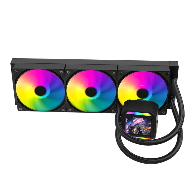 ESGAMING New Design 360mm ARGB Pc Liquid Cooler Fans Desktop Gaming Computer CPU Aio Water Cooling Kit With IPS LCD Screen