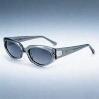Lunettes de soleil en acétate faites à la main, lunettes de soleil vintage pour femmes, lunettes de soleil œil de chat de luxe, monture petite polie à la main, lunettes polarisées rétro