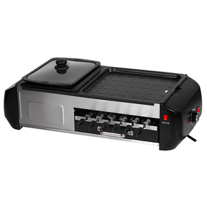 <span class=keywords><strong>Plancha</strong></span> Eléctrica 3 en 1, Parrilla para BBQ y Olla Caliente con Control de Temperatura Ajustable, Antiadherente, 1500W, para Uso Doméstico - Product Image 1