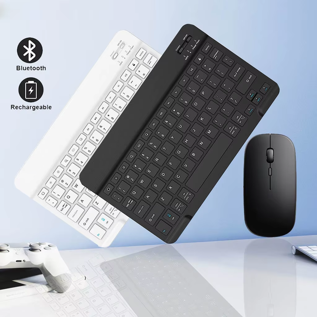 Premium Quality Cheap Price 78keys Mini Slim Ergonomic bluetooth Wireless Keyboard and Mouse Set
