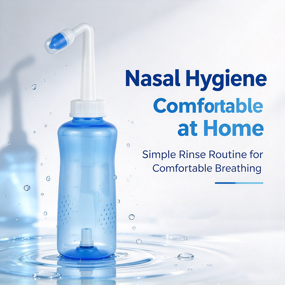 Large Capacity Nasal Wash Bottle, Food Grade Plastic Neti Pot for Nasal ...