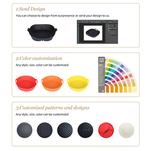 Cesta de Air Fryer Grande Capacidade Antiaderente de Grau Alimentício Reutilizável com Alças - Product Image 6