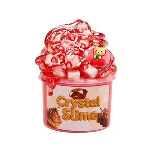 Kit de Slime de Cristal Rojo Personalizado, Serie Cherry Bear Dessert, Juguete Antiestrés Suave y Elástico para Niños - Product Image 1