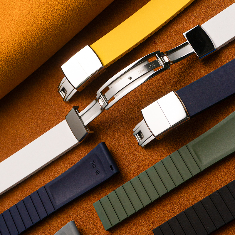 Jettda Original Delug CTS Watch Strap Cut to Size Rubber CTS Strap Watch Band FKM with Quick Release Spring Bar