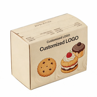 Boîte à biscuits rigide en deux parties avec encoche de déchirement pour coffret cadeau de biscuits et de thé