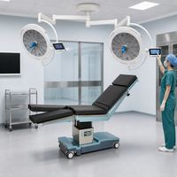 Lampe chirurgicale LED à CRI élevé, sans ombre, pour salle d'opération hospitalière, fixation au plafond, double tête, fourniture OEM