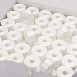 Muestra gratis L estilo 75D/2 60wt hilo de bordar de bobina preenrollado blanco sin bordes para máquina usada 144 unids/caja - Product Image 4