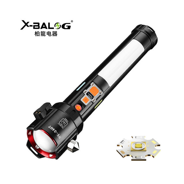 Custom logo Rechargeable Tactical Torches Display Waterproof Car Emergency Flashlight for Diving