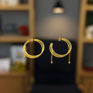 Aros de Moda en Acero Inoxidable 316L con Baño de Oro PVD, Sostenibles y Resistentes - Product Image 3